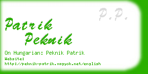 patrik peknik business card